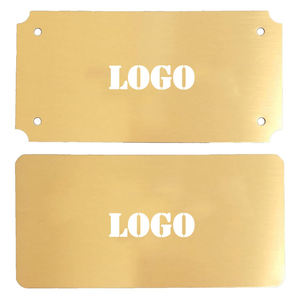 Emblème métallique personnalisé gravé avec logo, plaque dorée pour sac à main - Product Image 2