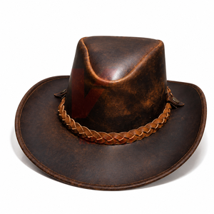 Sombreros de Vaquero de Cuero Premium de Fabricante OEM, Personalización de Marca, Estilo Rancho Occidental, Pedidos al por Mayor para Importadores Globales - Product Image 4