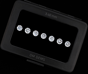 เพชรทรงกลมเจียระไนแบบบริลเลียนท์ ขนาด 3.3-3.4 มม. น้ำหนัก 1 กะรัต สี E-F ความสะอาด VVS-VS เพชรสร้างในห้องปฏิบัติการ แบบ CVD-HPHT เพชรเม็ดเดี่ยวสำหรับทำเครื่องประดับ (7 เม็ด) - Product Image 5