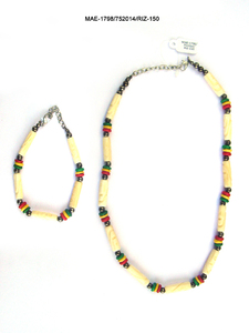 Collar de Cadena con Cuentas de Vidrio Opal en Forma de Corazón Geométrico de Moda para Mujer, Joyería de Compromiso Rosa Naranja, Mejor Precio al por Mayor - Product Image 3