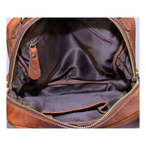 Sac messager de luxe de petite taille, personnalisé en cuir véritable avec fermeture à glissière et motif tendance - Product Image 6