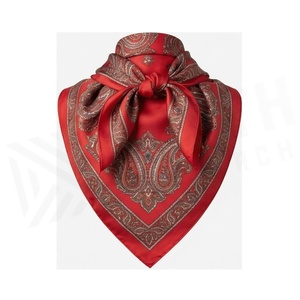 NORTH APPROACH Foulard carré en soie pour femme, imprimé floral, élégant, multifonctionnel, accessoire de mode toutes saisons - Product Image 2