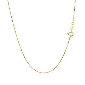 Collana Classica a Catena Box in Oro Giallo 10k, 0.6mm, Collane Raffinate - Product Image 3