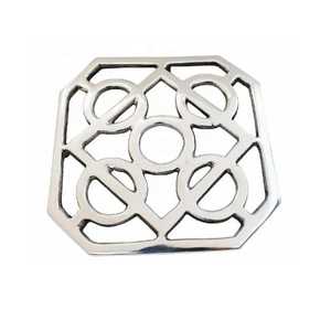 Silver Heart Filigree <b>Trivet</b> Cast Iron Floral Pot <b>Stand</b> Heat Resistant for Premium Food Warmers and Casseroles - Product Image 4