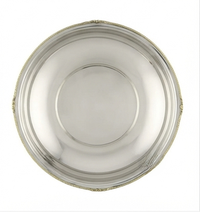 Cuenco de fruta decorativo de acero inoxidable con borde de latón, cuenco indio de calidad Vintage de aspecto clásico bellamente elaborado - Product Image 3