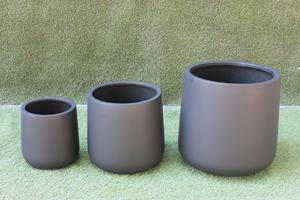 FRP Square Planter Set Modern Grey Matte Finish Lightweight Durable Fiberglass Pots for Garden Indoor Outdoor Home Office Decor - Product Image 5
