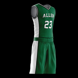 Tenue de basketball légère, respirante, de haute qualité, grande taille, séchage rapide, anti-humidité, personnalisable avec nom et numéro d'équipe imprimés - Product Image 2