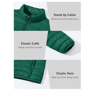 Veste matelassée coupe-vent et imperméable haute performance pour l'hiver, manteau thermique chaud en duvet, vente en gros - Product Image 3