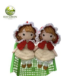 Poupée amigurumi au crochet faite à la main, personnage de dessin animé, jouet en fil de coton doux, cadeau pour enfants, décoration de chambre d'enfant - Product Image 3