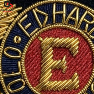 Badges brodés Zari de qualité supérieure, motif de broderie métallique complexe, aspect décoratif élégant pour accessoires vestimentaires - Product Image 5