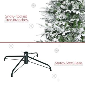 Albero di Natale Artificiale in Pino Innevato Non Illuminato da 2,7 m con 1159 Punte Verdi e Rami Realistici - Product Image 4