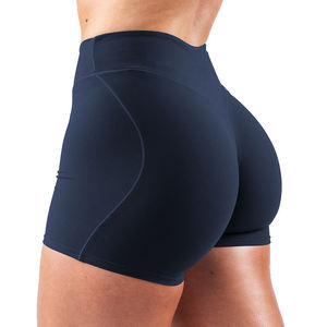 Women Girls Stretchy Compression Stretchy Solid Color Outdoor Athletic Nylon Soft Running Fitness <b>Booty</b> Shorts - Product Image 3