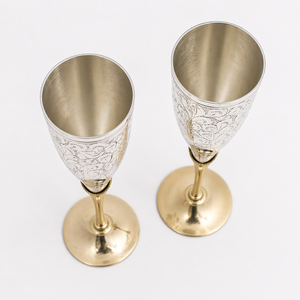 Juego de Copas de Champán Clásicas, Copas Flauta de Metal, Artículos de Bebida de Lujo, Regalo de Boda, Venta al Por Mayor - Product Image 4