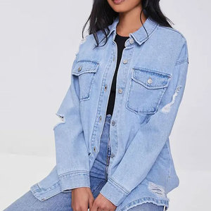 Women's Winter Denim Bomber Jacket <b>Fur</b> Trim Hood Cuffs Cotton Polyester Full Sleeve Regular Style <b>Leopard</b> Print Casual - Product Image 5