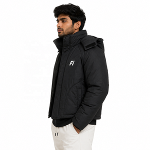 OEM Wholesale <b>Winter</b> Puffer Jacket Custom Logo Bubble Design <b>Thick</b> Padded <b>Coat</b> Sheep Fur Zipper Men's Jackets Outdoor Warm <b>Coat</b> - Product Image 2