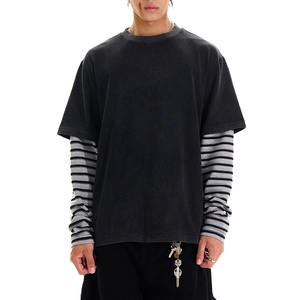 Camiseta de doble capa para hombre con logotipo personalizado |   Diseño Casual Moderno |   Tela de Alta Calidad, Costuras Finas - Product Image 1