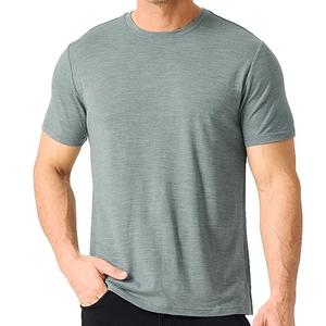 Camisetas de Manga Corta para Hombre, Color Amarillo Liso, Transpirables, de Alta Calidad, 100% Lana Merino, con Logotipo Personalizado - Product Image 4