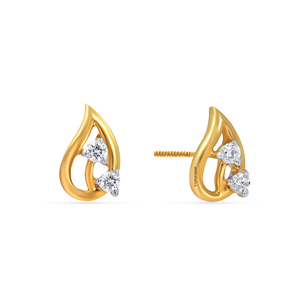 Pendientes de Diamantes en Oro Amarillo para Mujer, Corte Brillante, Diseño Minimalista, Uso Diario, Oro de 10K, 14K, 18K, Plata 925, 935 - Product Image 4