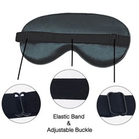 Masque de sommeil en satin de soie OEM avancé avec logo personnalisé, sangle réglable 21*9.5cm, prévention des cernes, ombrage, méditation