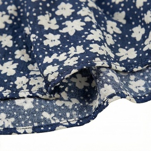 Jupe courte trapèze à imprimé floral pour femme, taille élastique avec cordon de serrage, en mousseline douce, style Prairie Chic printanier - Product Image 6