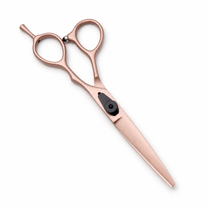 Juego de Tijeras Profesionales de Acero Inoxidable Color Oro Rosa para Cortar y Entresacar Cabello, Kit de Tijeras de Peluquería con Estuche de Plástico para Estilismo en Salón - Product Image 1