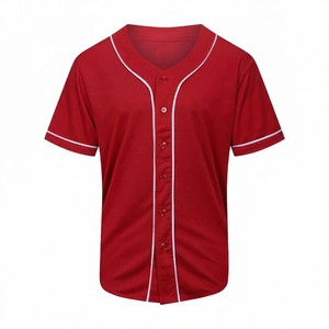 Unisex <b>Baseball</b> Jersey Short Sleeve Solid Blue Button Front Moisture Wicking Polyester Adult Regular Fit - Product Image 2