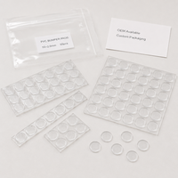 Tampons de protection transparents en PVC pour tiroirs, autocollants, anti-collision, 12x2mm