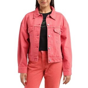 Vestes en jean noires pour femmes, boutonnées, ornées de perles, coupe classique, décontractées, écologiques, en tissu 100 % coton, foncées, respirantes et coupe-vent - Product Image 5