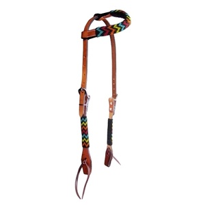 Nueva llegada 100% cuero genuino carreras de caballos Headstall cristal decorativo trenzado cuero Headstall & pecho Collar Top proveedor - Product Image 4