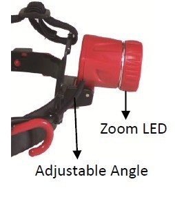 adjustable zoom <b>LED</b> head <b>working</b> <b>light</b> band - Product Image 2