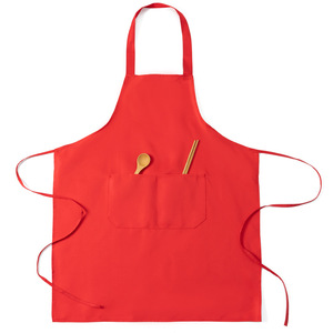 Tabliers de cuisine noirs vierges unisexes pour adultes en coton et polyester imperméables avec logo personnalisé en gros – En stock - Product Image 2