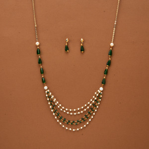 Collar Clásico de Latón Chapado en Oro con Circonitas para Mujer, 14 Pulgadas, Joyería de Aniversario - Product Image 1