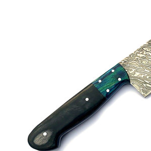Couteau de chef en acier Damas avec motif décoratif et manche en bois pour cuisine professionnelle et usage domestique - Product Image 6