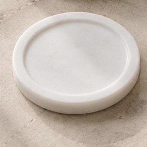 Luxury <b>Marble</b> Stone <b>Coasters</b> – Round White <b>Marble</b> Cup <b>Coasters</b> for Home & Hotel Decor - Product Image 2