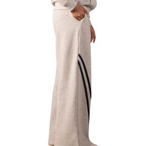 Women Beige Sweatpants Wide Leg Elastic Waist Utility Pockets Casual Streetwear <b>Trousers</b> Custom OEM Private Label Manufacturer - Product Image 3