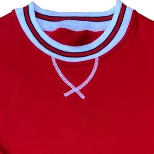 Pull à capuche col rond de style universitaire Sweat-shirt thermique d'hiver lavé en coton et polyester de haute qualité en tissu polaire pour hommes - Product Image 2