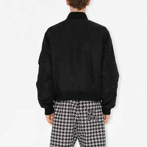 Chaqueta Bomber con Capucha para Hombre, con Ribete de Cuero Sintético, Cuello Alto, Tela de Lona, Transpirable y Ecológica, Diseño Urbano - Product Image 2