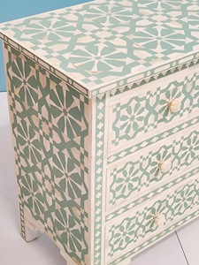 ILAHI's Bone Inlay <b>Drawer</b> Modern Design Agate Detailing <b>Storage</b> Portable Home Furniture - Product Image 4