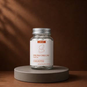 [FROM OREUM] Pasta de Dientes Sólida para Hoteles, Sabor Mandarina de Jeju, 60 Tabletas para Baños de Huéspedes - Product Image 5