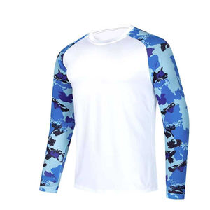 T-shirt à manches longues pour homme, col rond, manches raglan, coton/fibre de bambou, séchage rapide et respirant, coupe classique - Product Image 2
