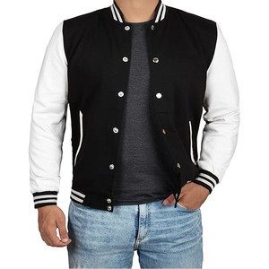 Shiny Satin Varsity Jackets for <b>Men</b> Custom Logo Street Fashion OEM Baseball Style with Snap Buttons - Product Image 1