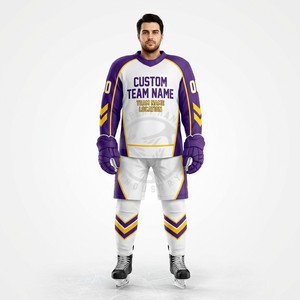 Custom Hockey Uniform Polyester Breathable Factory Supplier Sublimated Uniforms <b>Pad</b> Clearance Fit Team Roster USA Supply - Product Image 4