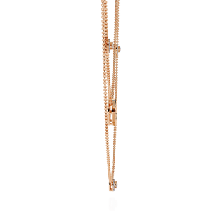 Collar de Diamantes de Laboratorio de Doble Capa para Uso Diario, Oro Rosa de 10K, 14K, 18K - Product Image 3
