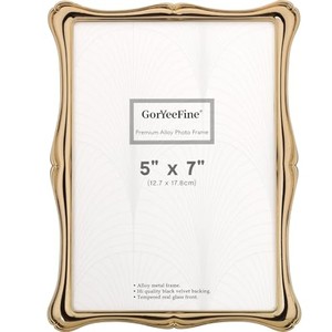 Premium Alloy Tabletop Rectangular Photo <b>Frame</b> 5x7 Gold Handmade Eco-friendly Durable Lightweight Wholesale | Moradabad India - Product Image 2
