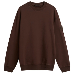 Sweat-shirt à col rond pour homme, de qualité supérieure, en vente en gros, couleur marron, coupe ample, couleur unie, tricoté, manches longues, vêtement décontracté pour l'automne - Product Image 1