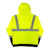 Sudadera de Seguridad Unisex con Cremallera Completa, Reflectante, de Alta Visibilidad, Transpirable, de Forro Polar, para Trabajo, Casual, de Moda, para Construcción, de Manga Larga
