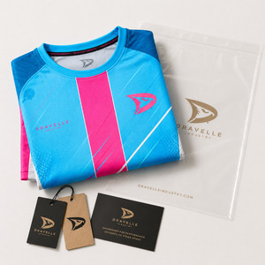 เสื้อทีมแพเดิลผ้าโพลีเอสเตอร์น้ำหนักเบา สีฟ้าอมม่วง พิมพ์ลายแบบซับลิเมชั่น ระบายอากาศได้ดี เสื้อโพลีเอสเตอร์สำหรับเล่นกีฬา - Product Image 2