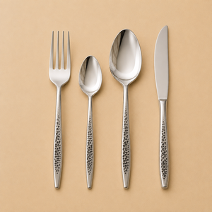 Designer Stainless Steel Flatware Set with Classic Beaded Handle Design Mirror Polish Finish for Elegant Dining Tables - Product Image 3