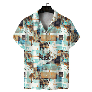 Camisa Hawaiana de Manga Corta para Hombre, Estampado de Palmeras Rosas, Transpirable, para Vacaciones de Verano, Miami Beach, Florida - Product Image 6