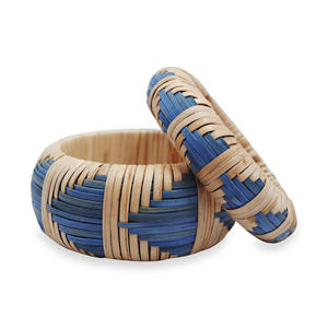 Bracelets en rotin tressé, accessoires de mode, bracelets en bois, prix les plus bas. - Product Image 2